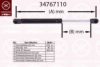 KLOKKERHOLM 34767110 Gas Spring, boot-/cargo area